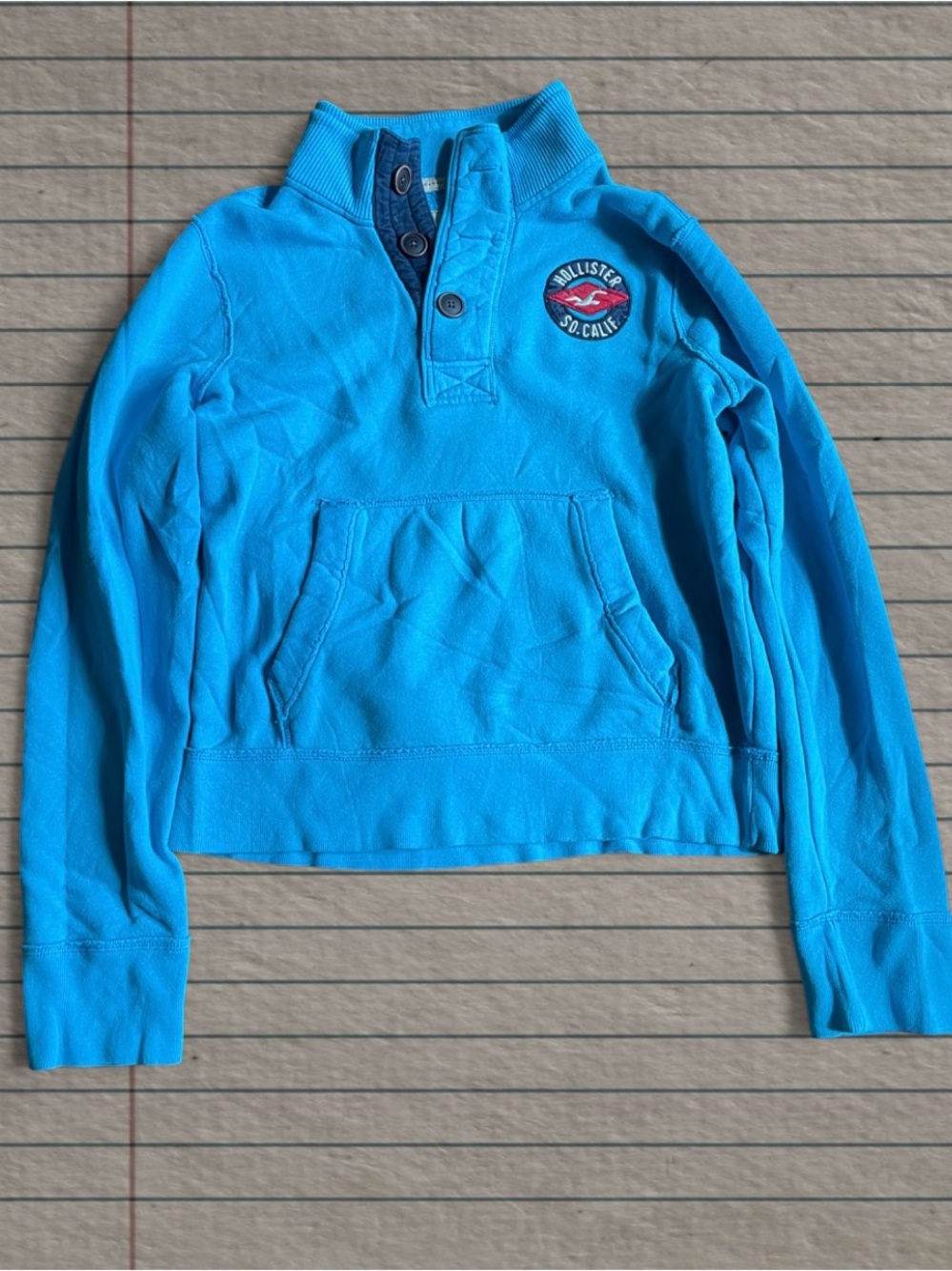 Hollister Light Blue Pullover Sweatshirt